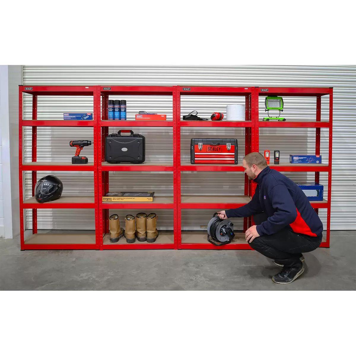 Sealey AP6150COMBO Racking Unit with 5 Shelves 150kg Capacity Per Level Set of 4