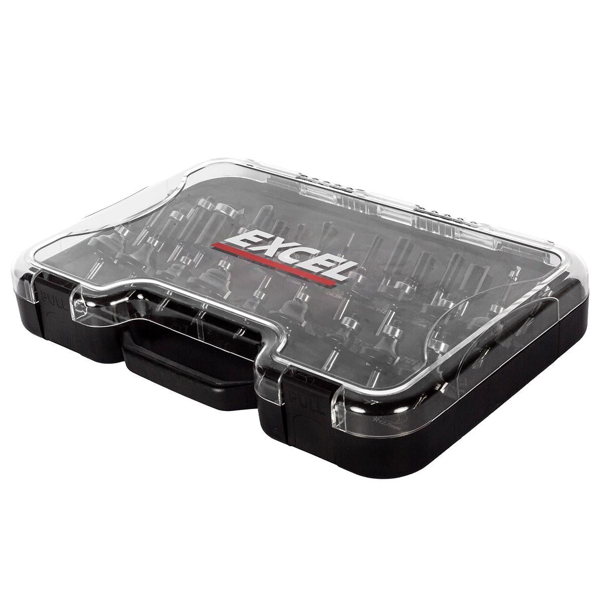 Excel 1/4in Shank Router Cutter Bit 35 Piece Set