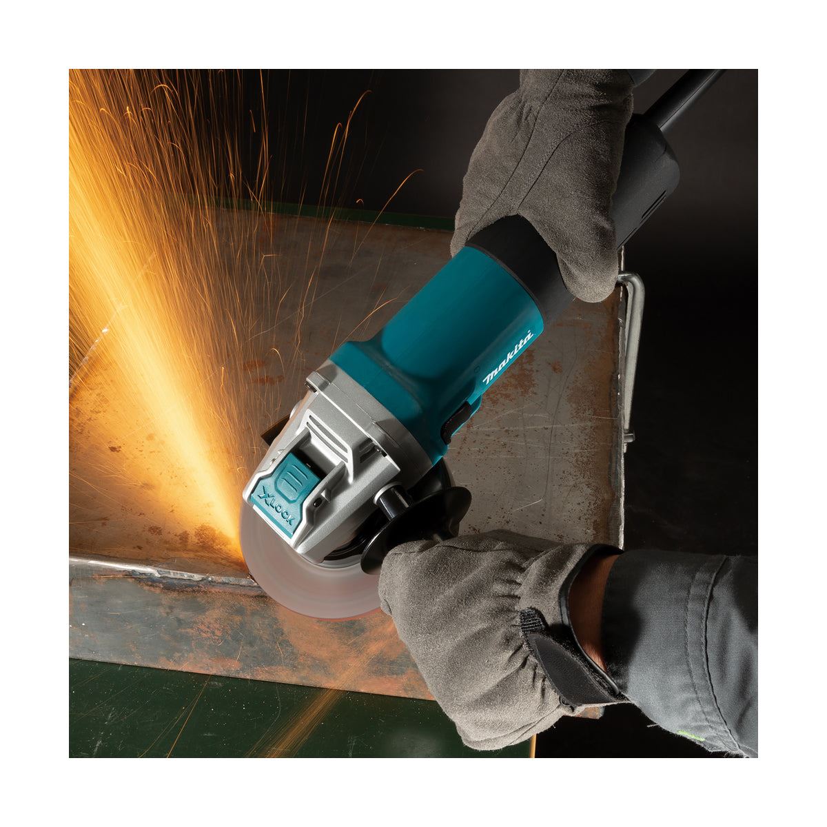Makita GA5080RX05/2 125mm Corded Angle Grinder 240V Heavy-Duty Grinder for Precision Cutting & Grinding