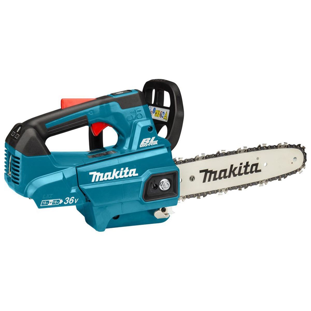 Makita DUC256Z 36V Brushless 25cm Chainsaw with 2 x 5.0Ah Battery & Charger