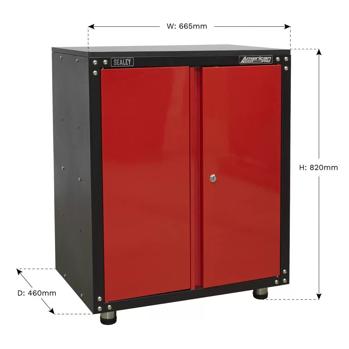 Sealey APMS81 665mm Modular 2 Door Cabinet with Worktop