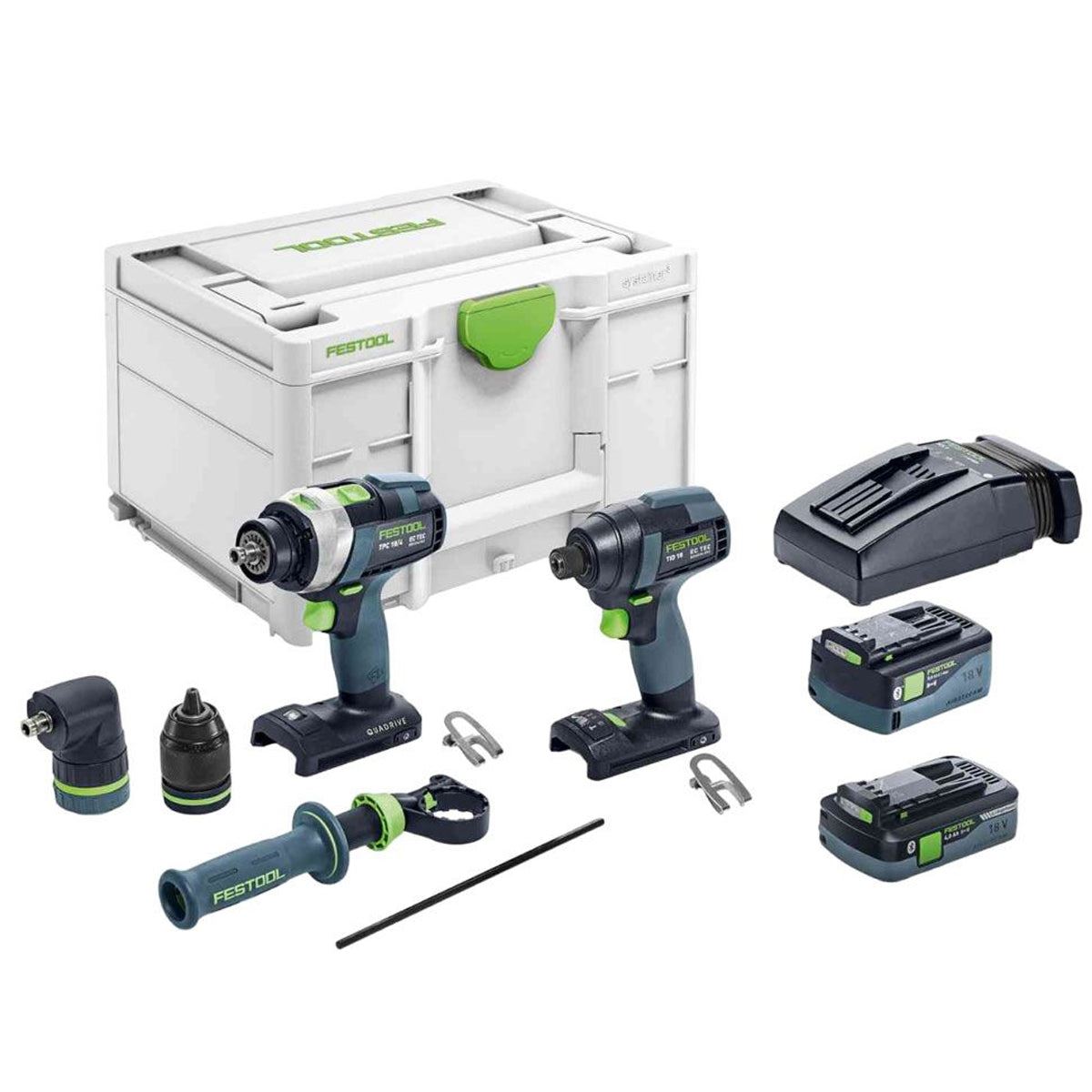 Festool TID 18 5,0/4,0-Set TPC 18/4 18V Brushless Percussion Drill & Impact Driver With 1 x 5.0Ah/4.0Ah Battery, Charger 577655