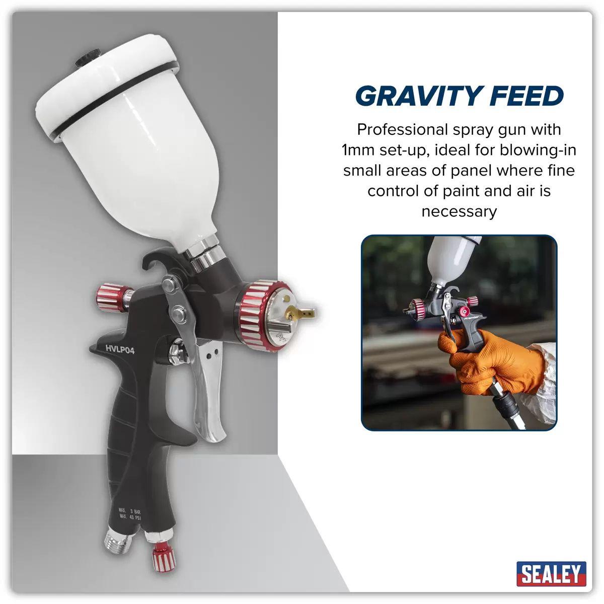 Sealey HVLP04 HVLP Gravity Feed Touch-Up Spray Gun 1mm Set-Up