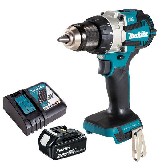 Makita DDF489Z 18V Brushless Drill Driver with 1 x 5.0Ah Battery & Charger
