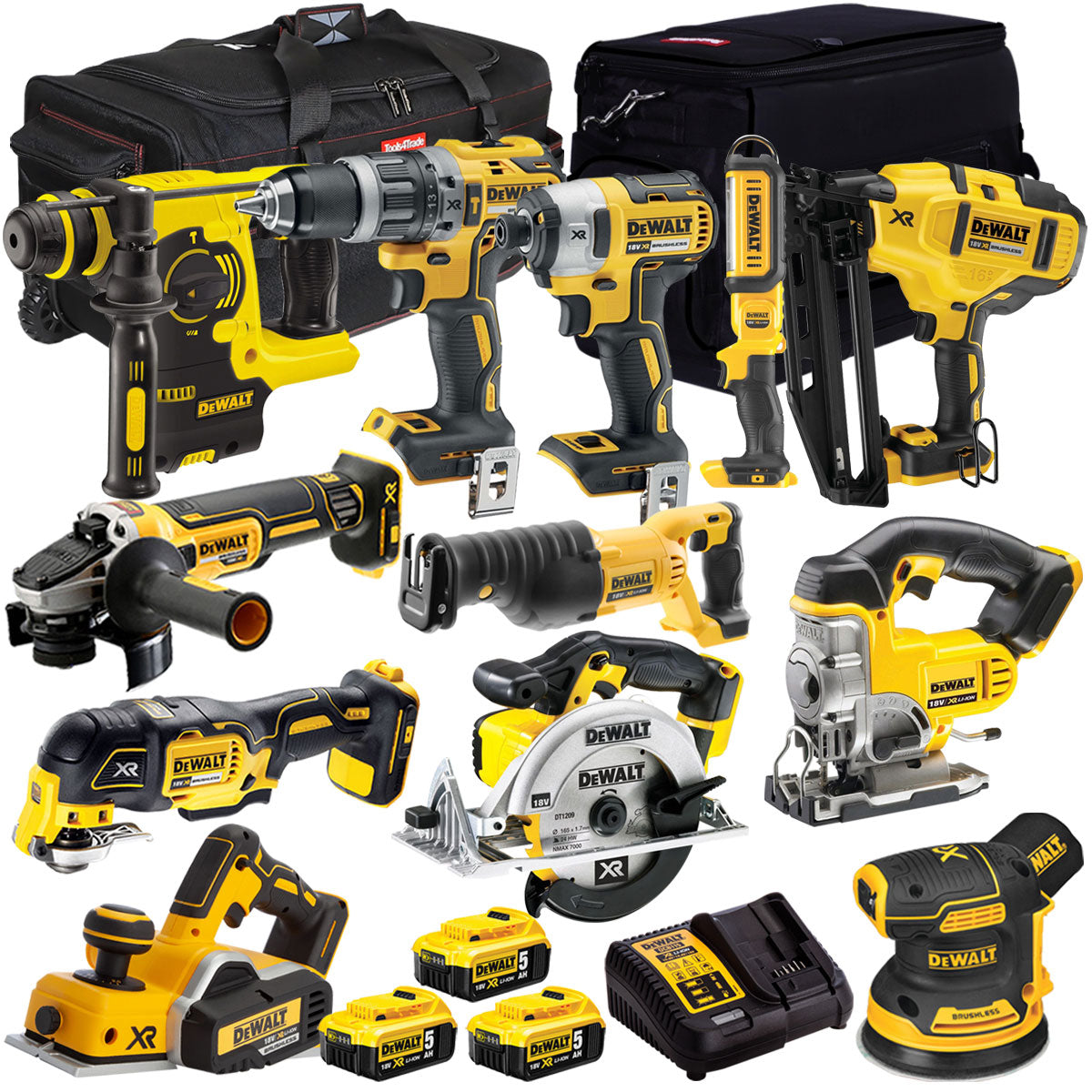 DeWalt DCKT4T12BP4 18V 12 Piece Power Tool Kit with 3 x 5.0Ah Battery & Charger