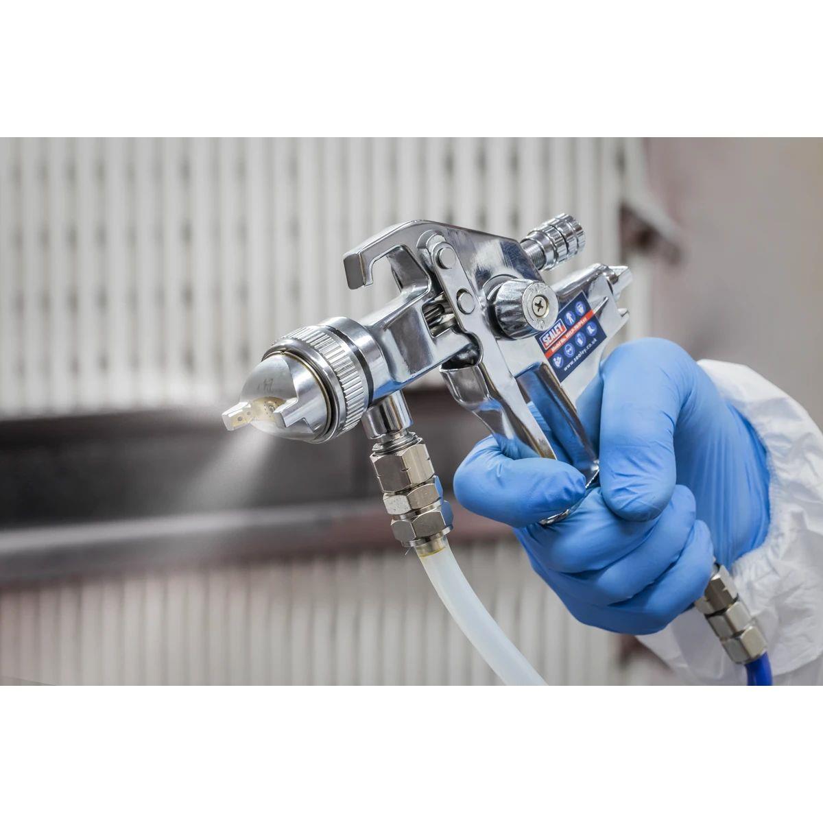 Sealey HVLP-79/P Pressure Pot System with Spray Gun Hoses 1.7mm