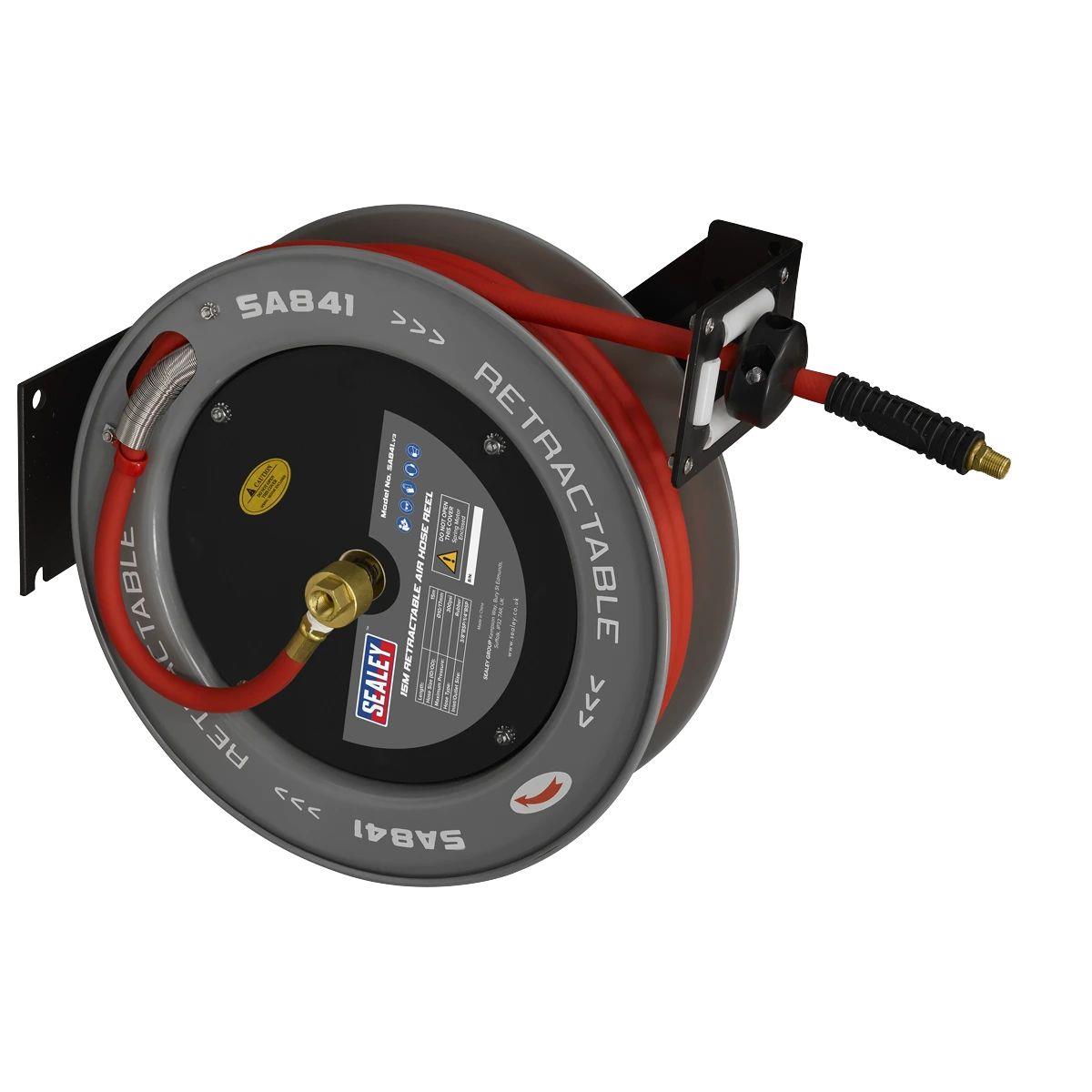 Sealey SA841 Retractable Air Hose Metal Reel 15mtr Ø10mm