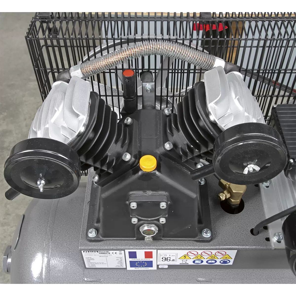 Sealey SAC3203B 200L Belt Air Compressor 3hp with Front Control Panel 230V/16A