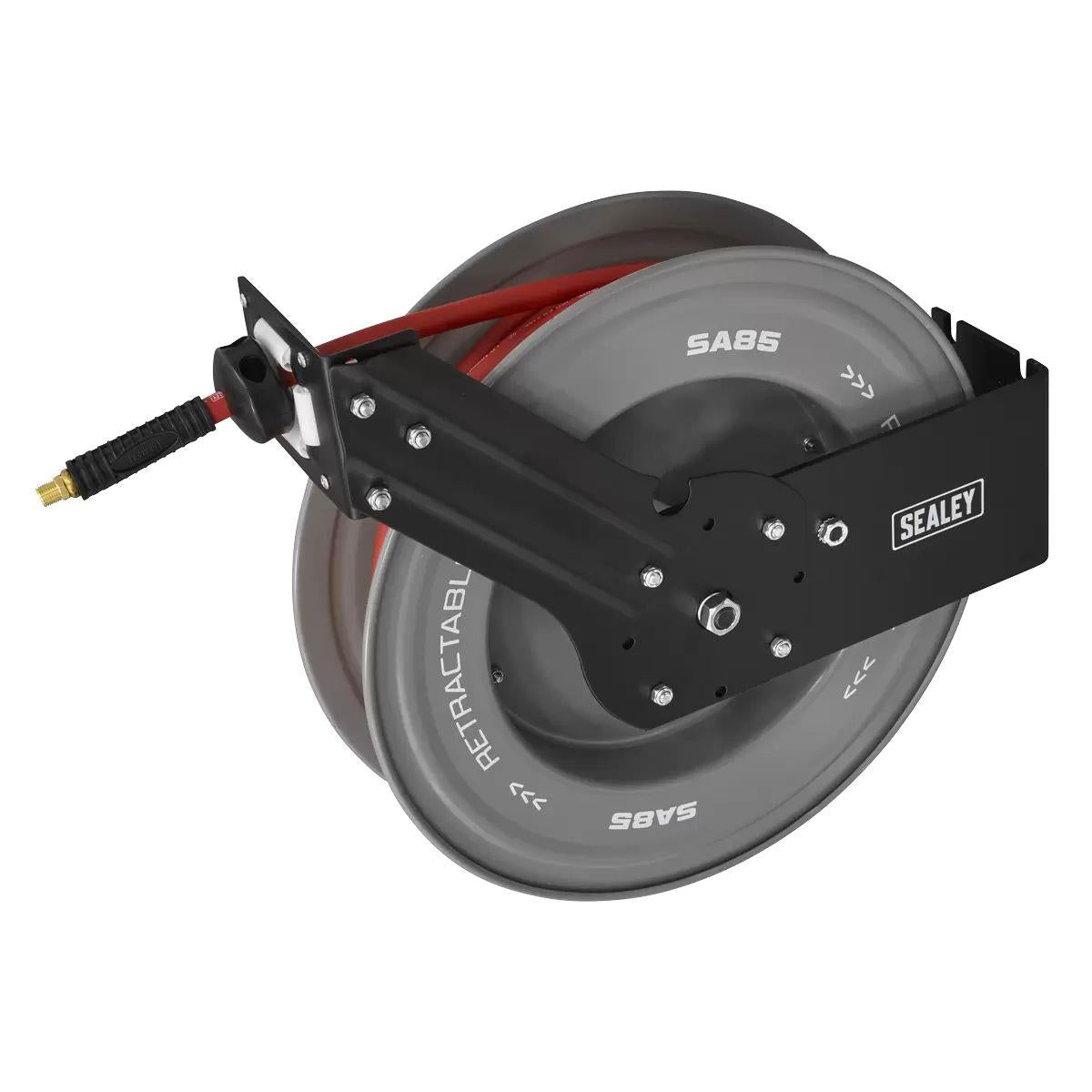 Sealey SA85 Retractable 20m Air Hose Metal Reel Ø10mm Rubber Hose