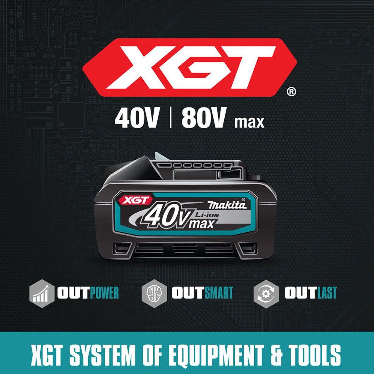 Makita DG001GD201 40V XGT Brushless Earth Auger With 2 x 2.5Ah Batteries & Charger