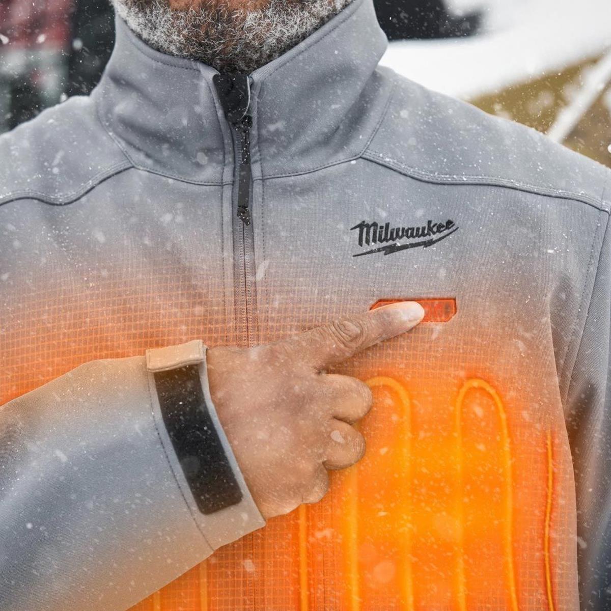 Milwaukee M12HJGREY5-0 M12 12V Heated Work Jacket Grey Size - XXL 4933478976