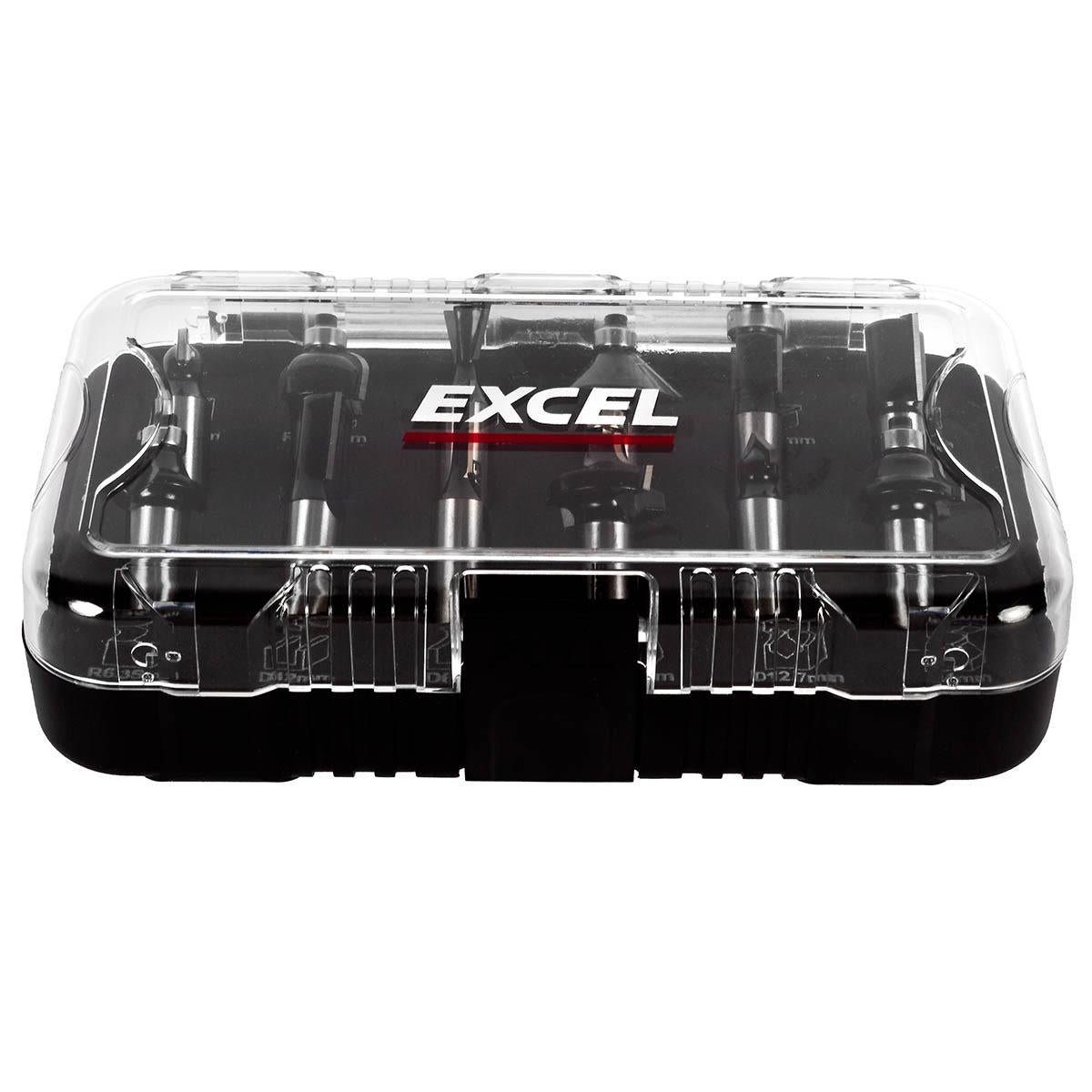 Excel 1/2in Shank TCT Router Cutter Bit 12 Piece Set