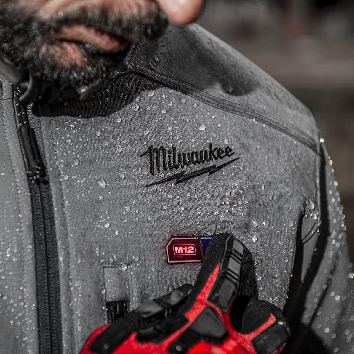Milwaukee M12HJGREY5-0 M12 12V Heated Work Jacket Grey Size - XXL 4933478976 Item Condition Damaged Box