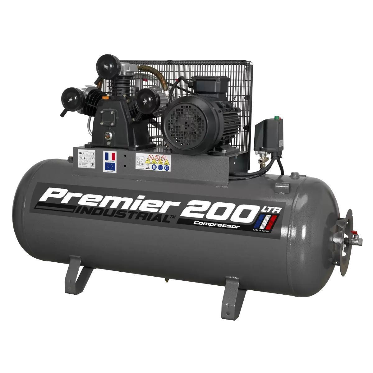 Sealey SAC32055B Compressor 200ltr Belt Drive 415V/32A