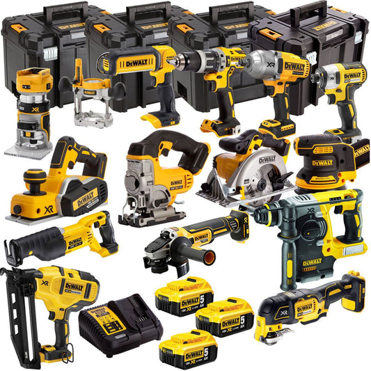 Dewalt 18V 14 Piece Power Tool Kit with 3 x 5.0Ah Batteries T4TKIT-4818