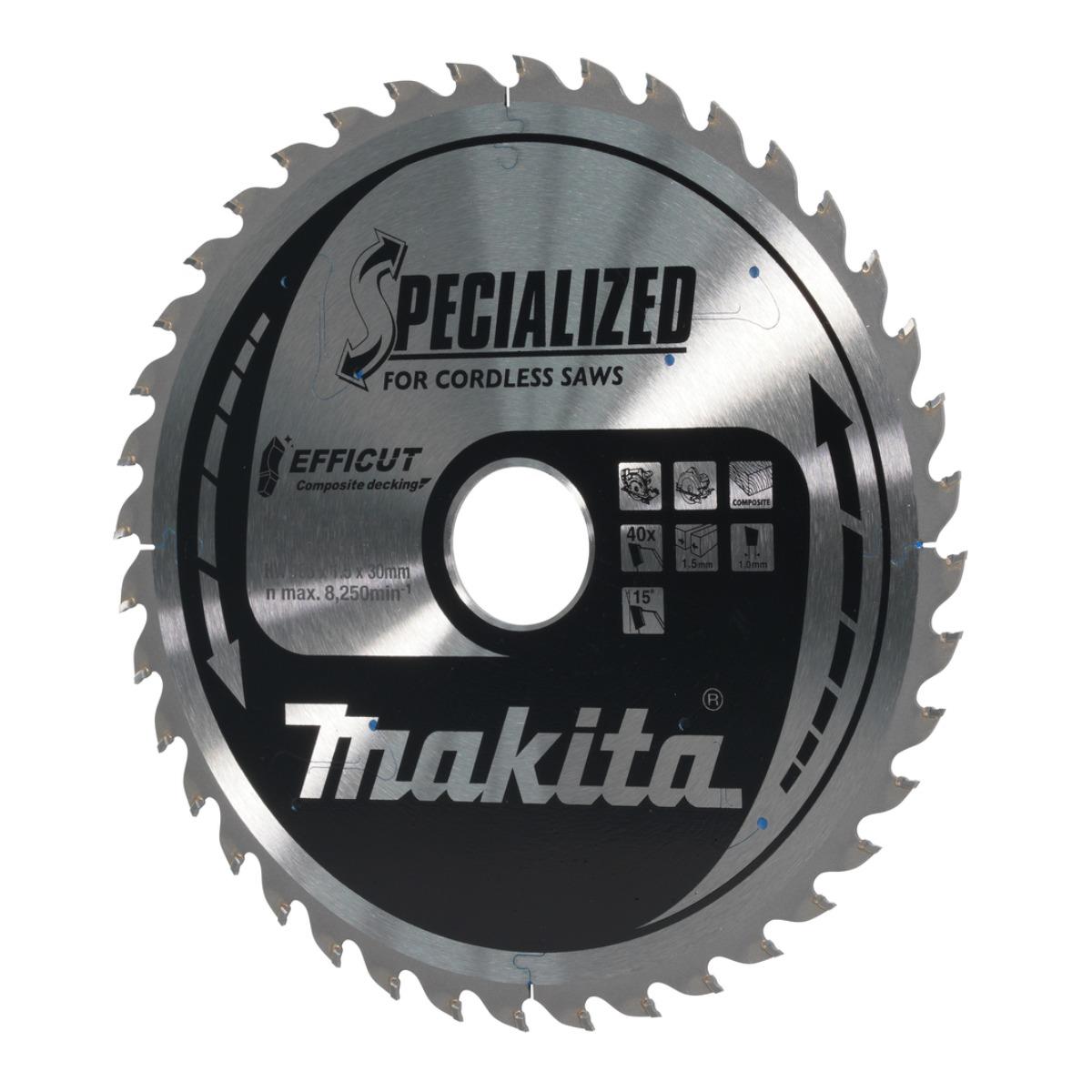 Makita E-12245 Efficut TCT Circular Saw Blade 185mm x 30mm x 40T