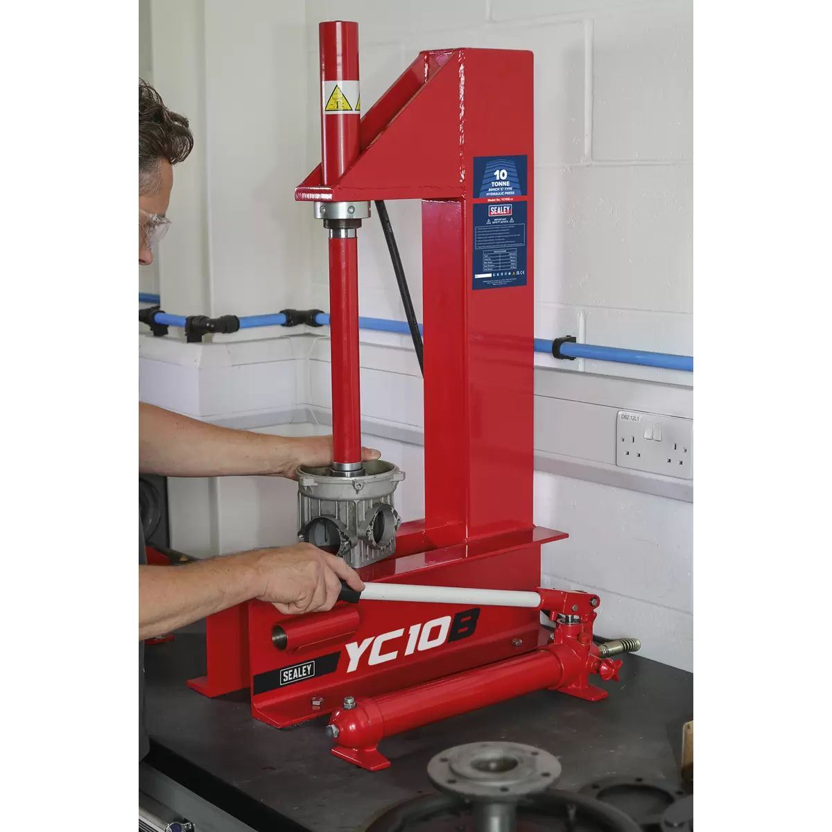 Sealey YC10B Hydraulic Press 10 Tonne Bench 'C' Type
