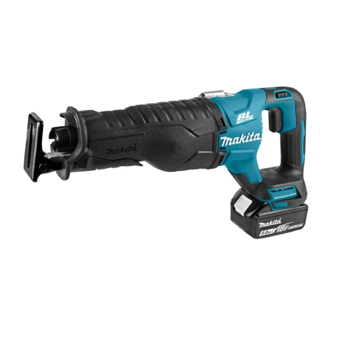 Makita DJR187RTE 18V LXT Cordless Brushless Reciprocating Saw With 2 x 5.0Ah Batteries, Charger & Carry Case