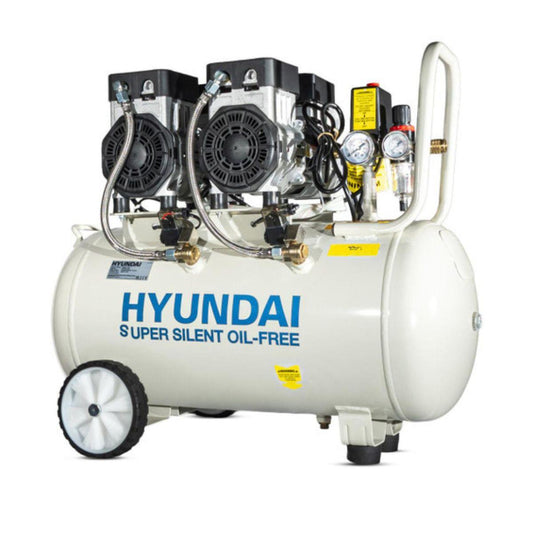 Hyundai HY27550X 50L Oil Free Low Noise Portable Electric Air Compressor 118psi 230V/1500W