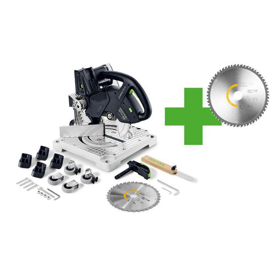 Festool SYMC 70 EB-Basic Master Edition 36V Brushless 216mm SYMMETRIC Mitre Saw Body Only - 578180 Item Condition Damaged Box