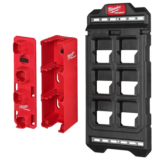 Milwaukee Packout Compact Mounting Plate with M12 & M18 Battery Holder