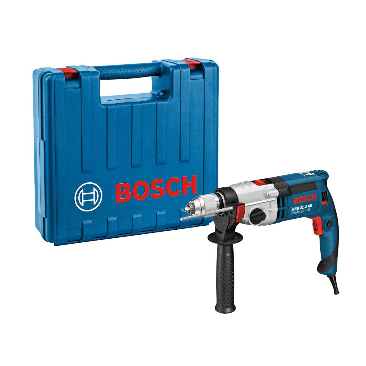 Bosch GSB 21-2 RE Impact Drill with Accessory & Case for Versatile Drilling 110V/1100W 060119C560