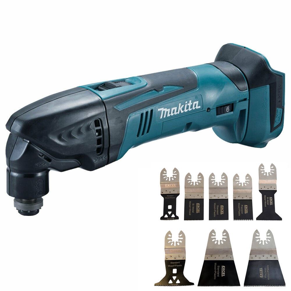 Makita DTM50Z 18V Oscillating Multitool Cutter with 8 Piece Accessories Set