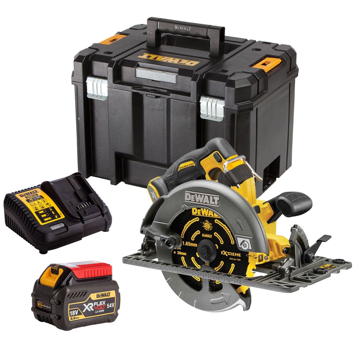 DeWalt DCS579NT 54V XR FlexVolt Brushless Circular Saw with 1 x 6.0Ah Battery & Charger
