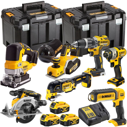 Dewalt DCKT4T7B3 18V Brushless 7 Piece Kit With 3 x 5.0Ah Battery Charger & TStak Tool Storage