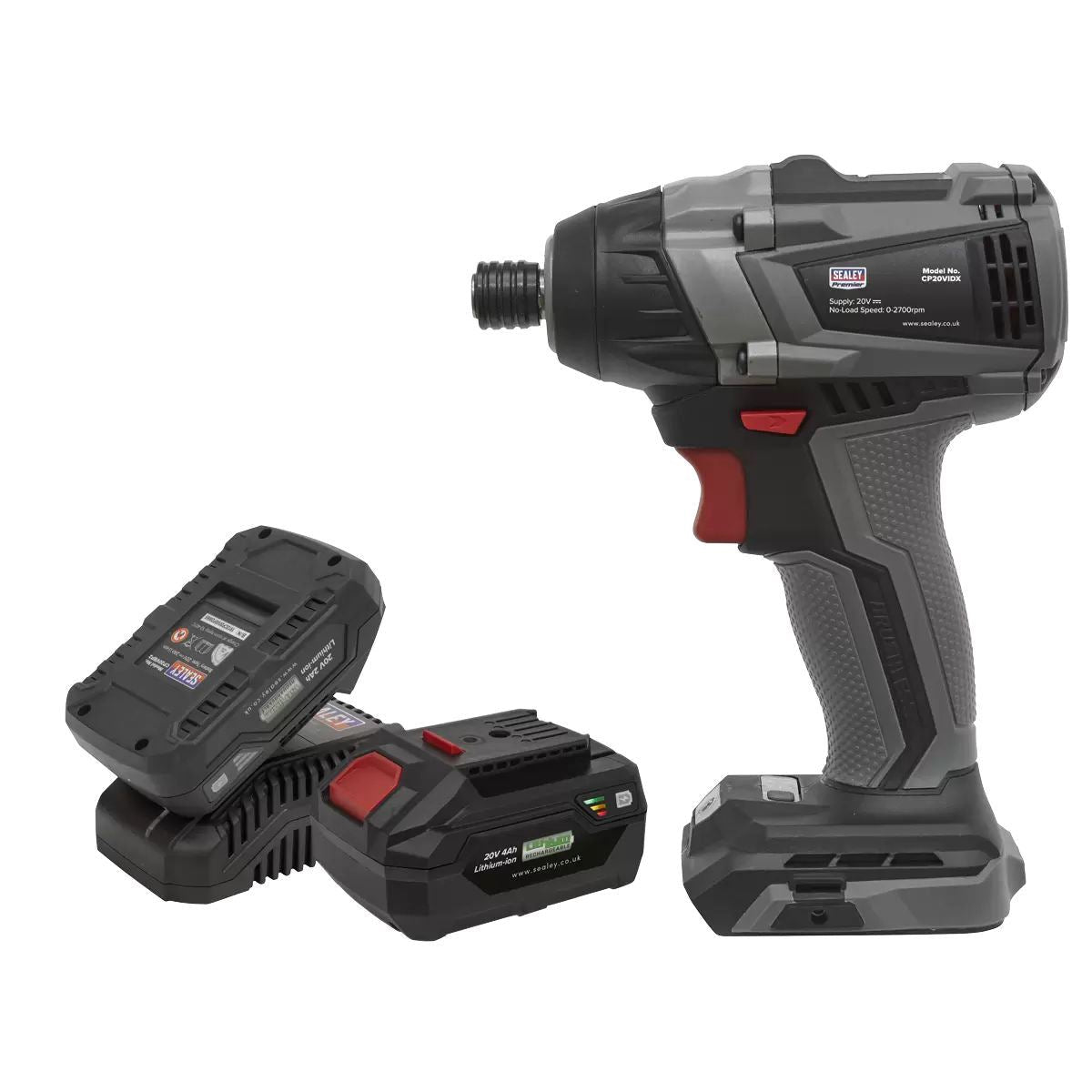 Sealey CP20VIDXKIT 20V Brushless Impact Driver Kit 1/4