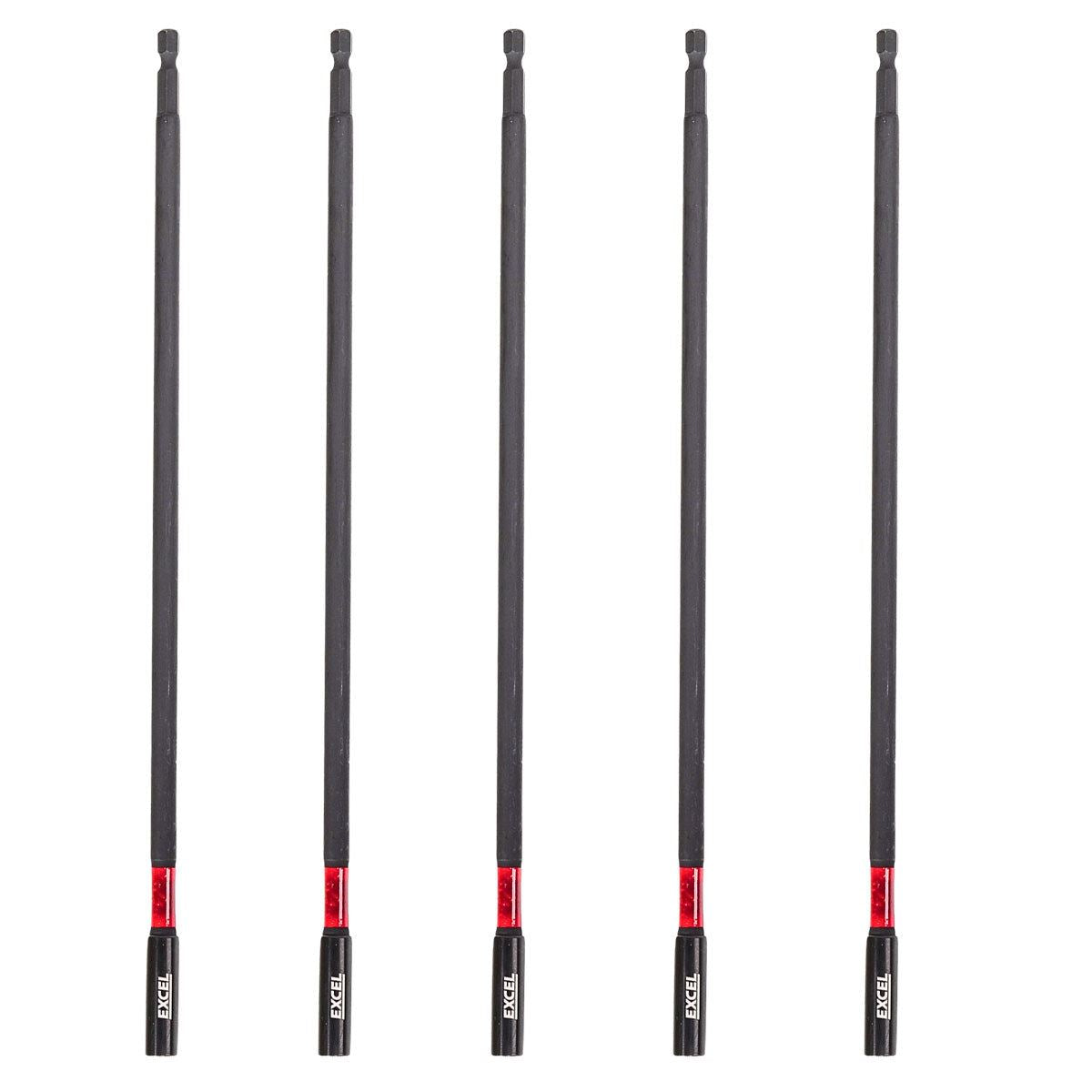 Excel 300mm Magnetic Impact Bit Holder with Blister Card Pack of 5