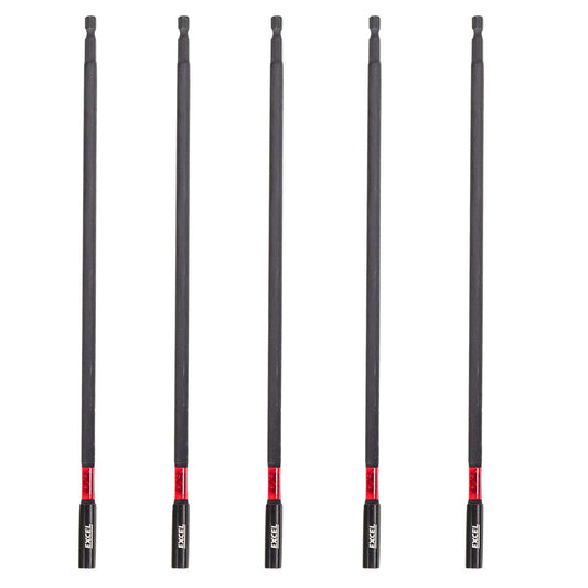 Excel 300mm Magnetic Impact Bit Holder with Blister Card Pack of 5