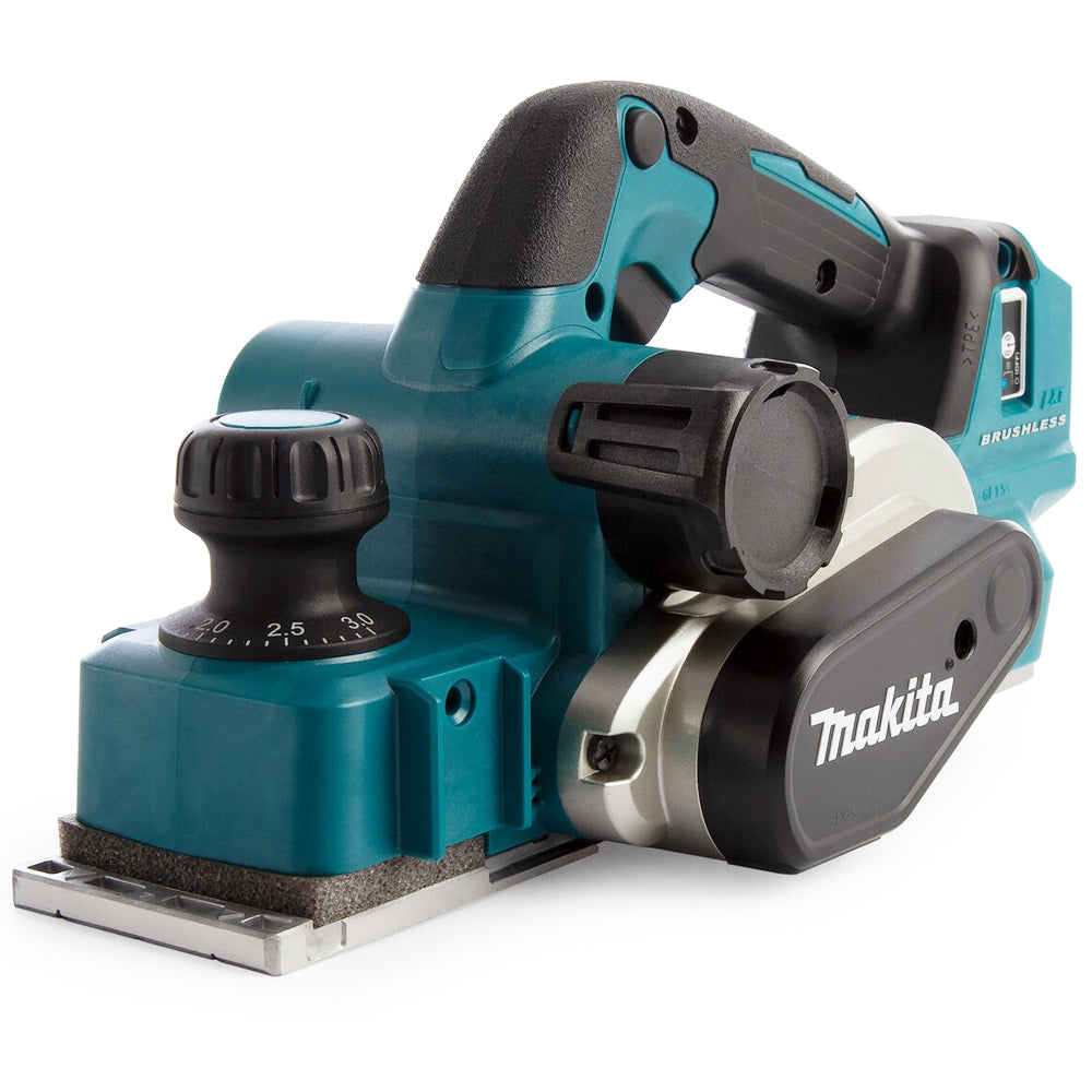 Makita DKP181Z 18V Brushless 82mm Planer with 1 x 5.0Ah Battery Charger & Bag