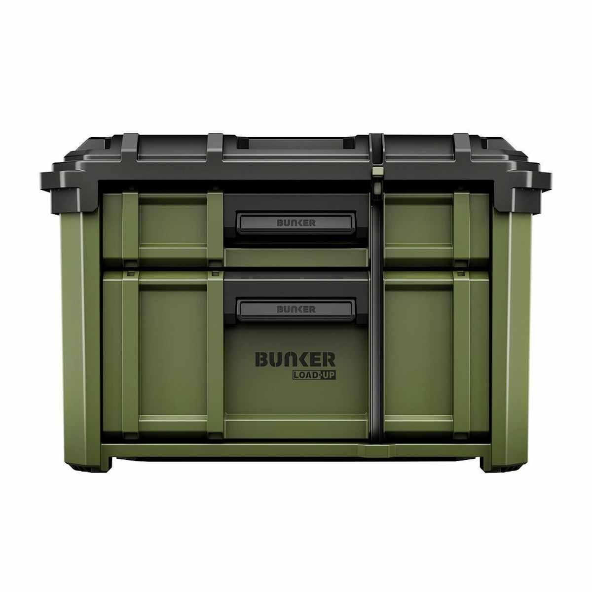 BUNKER B600-2DTB Load-Up 570mm Stacking Tool Box 2 Drawer Heavy Duty Storage 29436