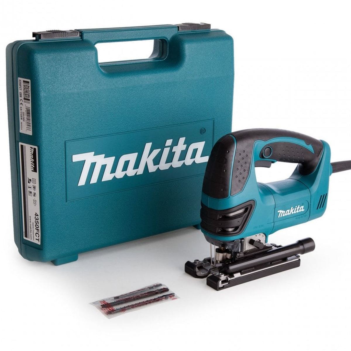 Makita 4350FCT/2 Orbital Jigsaw Tool-Less Blade Change With Job Light 720W 240V