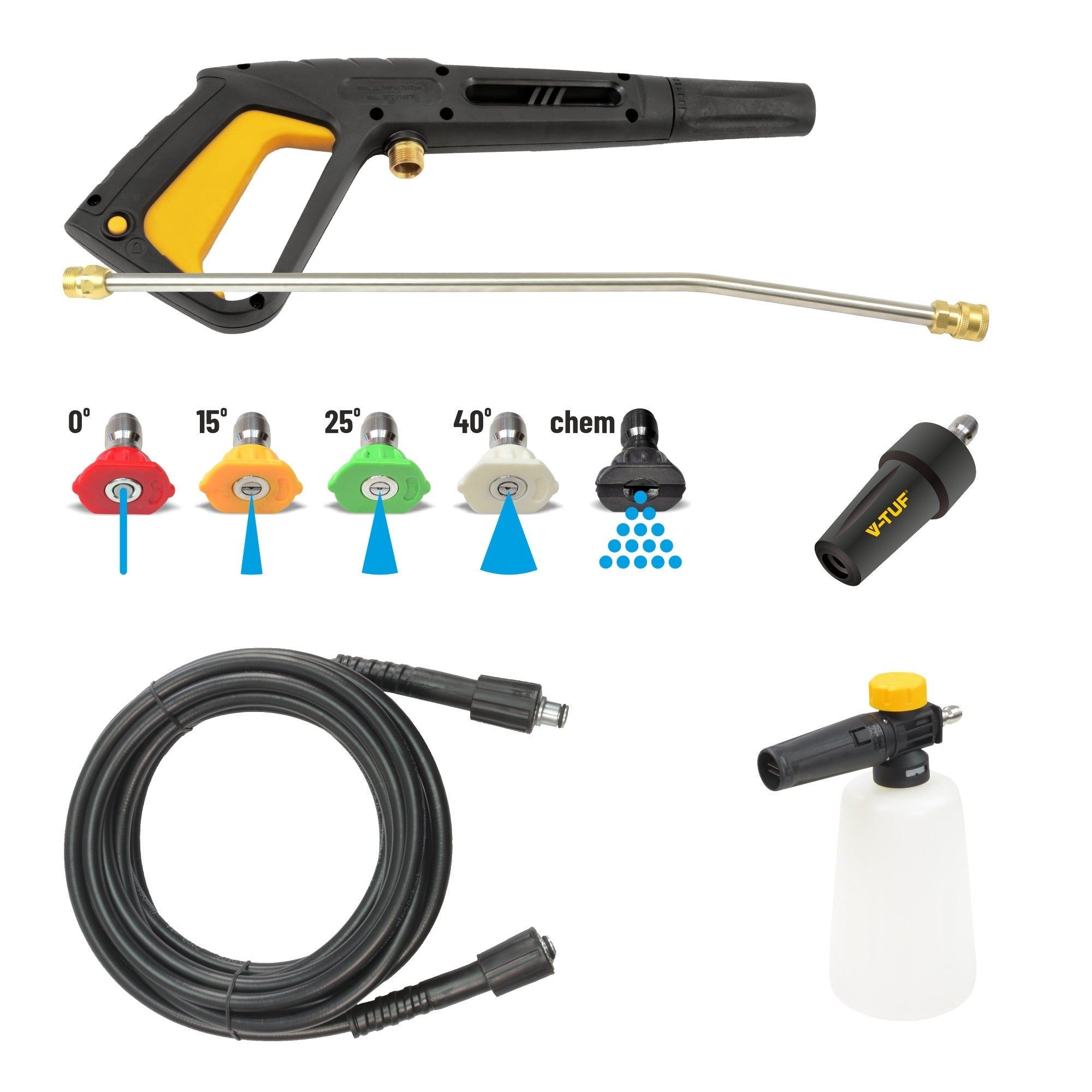 V-TUF V5-240V High Performance Electric Pressure Washer 2400psi, 165 Bar, 7.2L/min