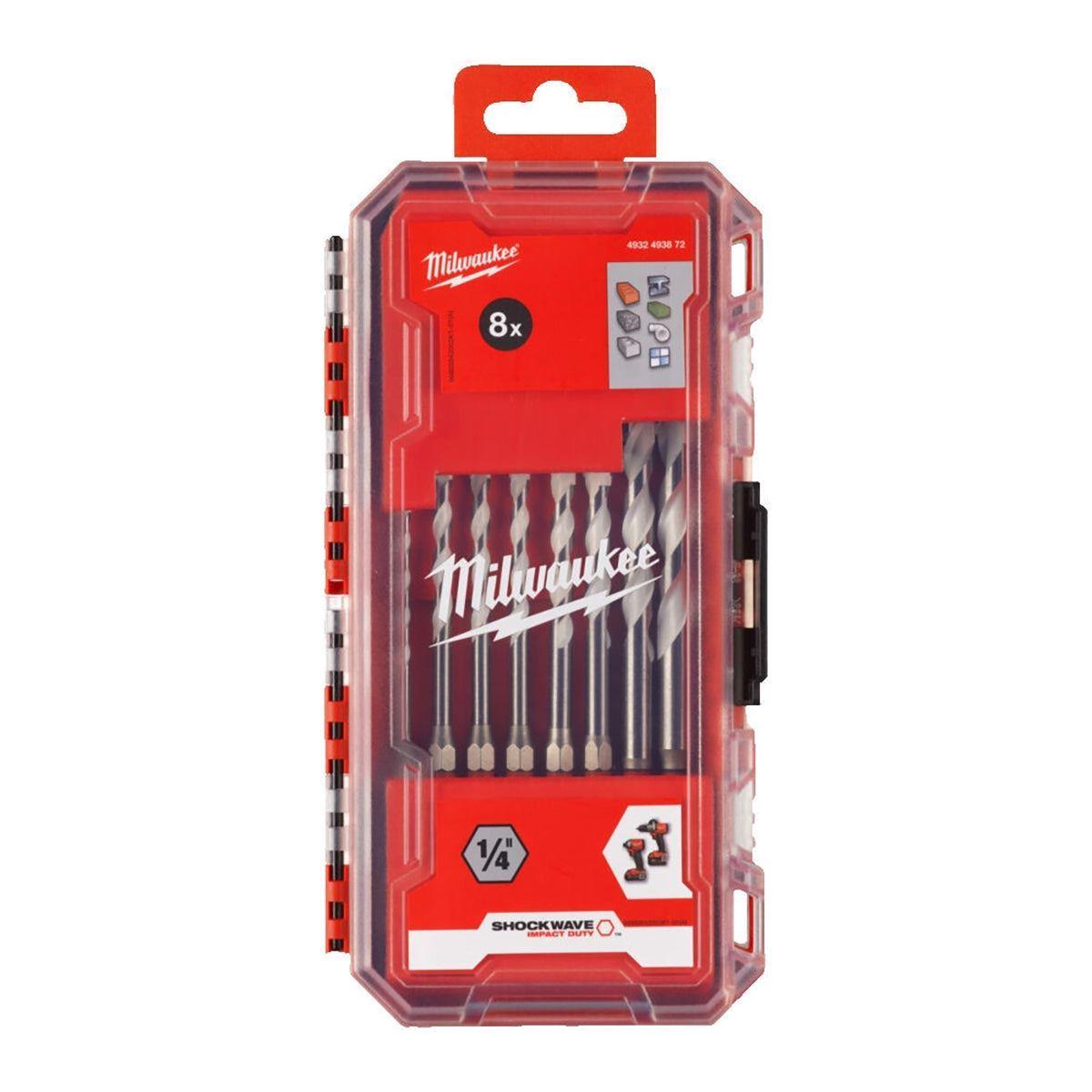 Milwaukee M12FPD2-602X 12V FUEL Brushless Combi Drill with 2 x 6.0Ah Batteries, Charger, Case & 8 Piece Drill Bit Set