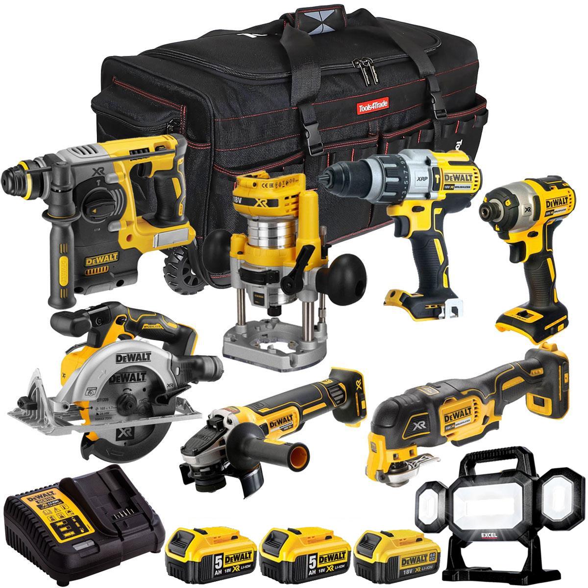 Dewalt 18V 8 Piece Combo Kit with 3 x Batteries & Charger T4TKIT-2039