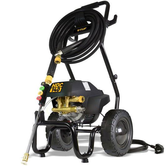 V-TUF HDC140-240V 8L/min Professional Cold Electric Site Pressure Washer with Cage Frame 2030psi & 140Bar