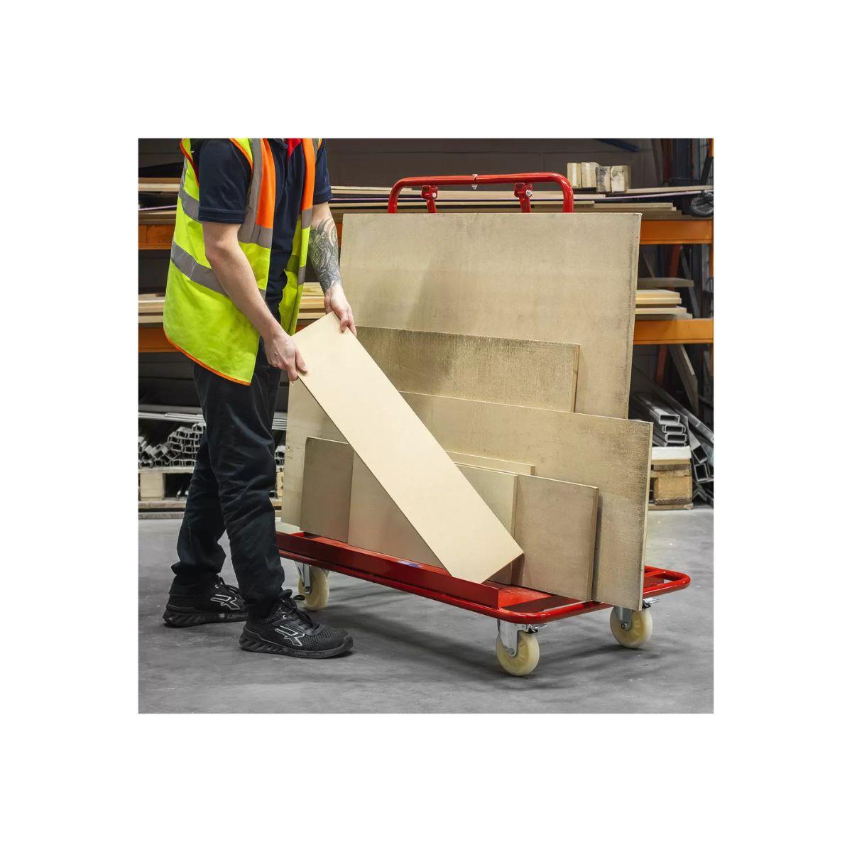 Sealey DWC01 Plasterboard Trolley Large Sheet Handling 800kg Capacity
