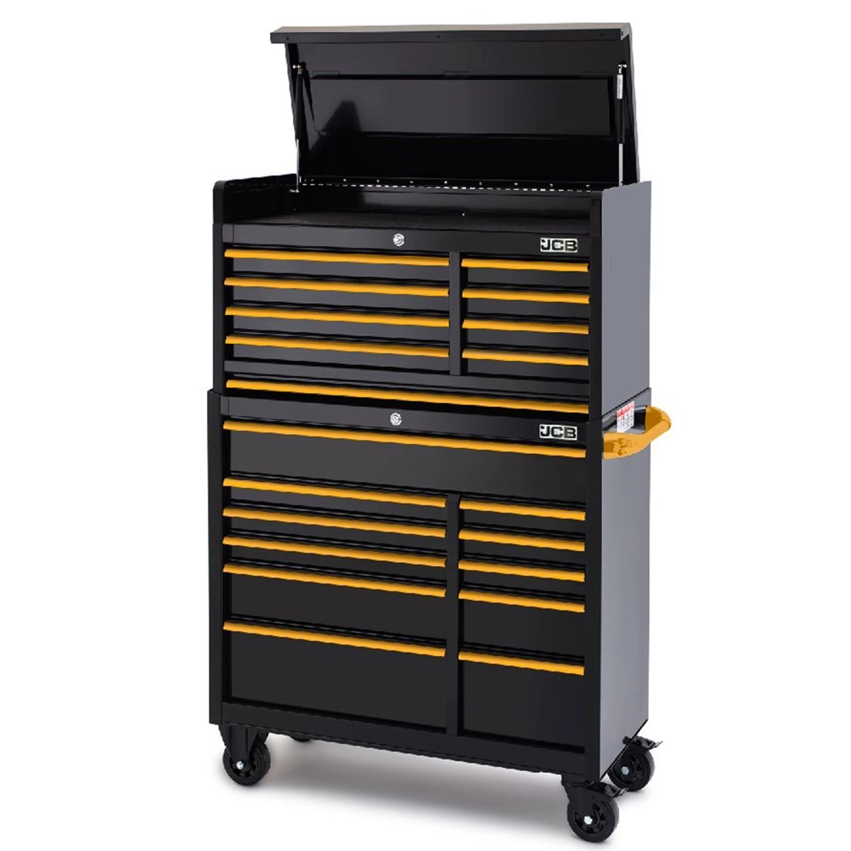 JCB Classic Design 42’’ Roller Cabinet and Top Tool Chest Stack 19 Drawer JCBSTACK