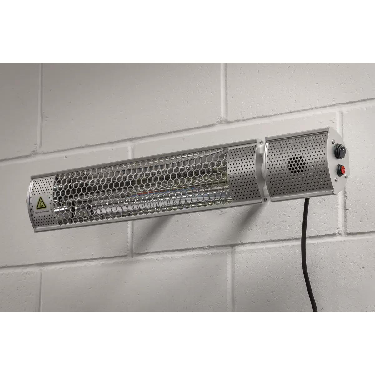 Sealey IWMH2000R High Efficiency Wall Mounting Infrared Short Wave Heater 230V/2000W