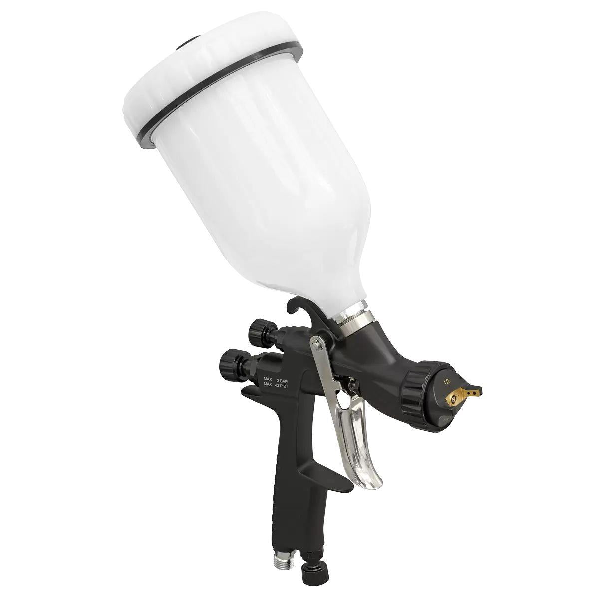 Sealey HVLP05 Premier Professional HVLP Gravity Feed Spray Gun 1.3mm Set-Up