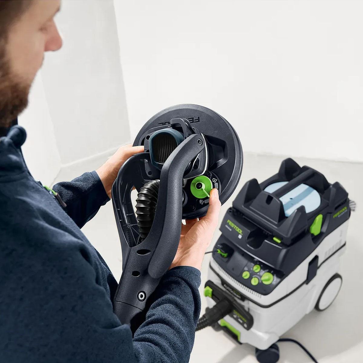 Festool PLANEX LHS 2-M 225 EQ 110V GB Brushless Long-Reach Sander With Carrying Bag - 577358
