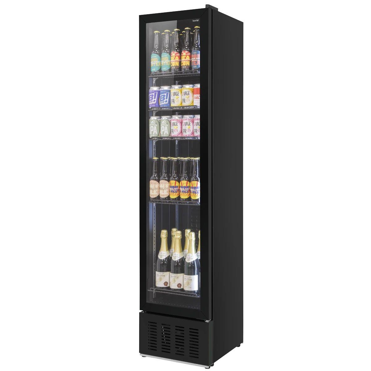 Sealey DH440 Baridi Tall Drinks/Bar Fridge with Digital Controls & Auto Defrost 160L Black