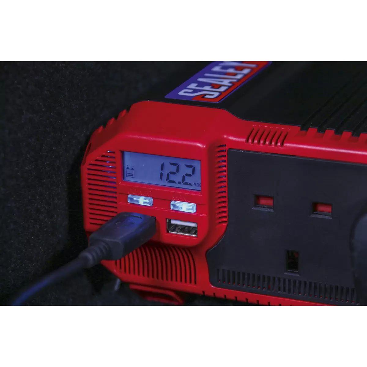 Sealey PI1500 1500W Power Inverter Modified Sine Wave 230V