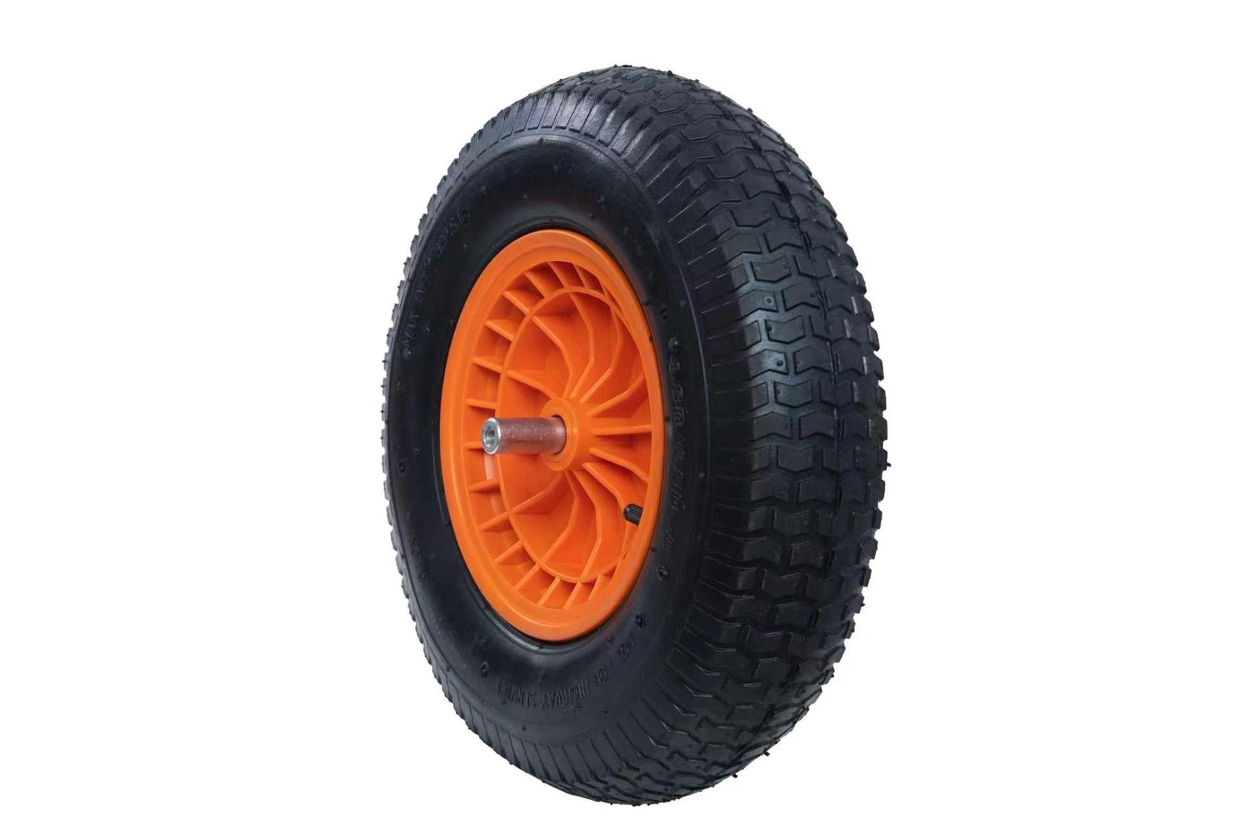 Excel Heavy Duty 100L Orange Wheelbarrow with Chrome Plated Frame