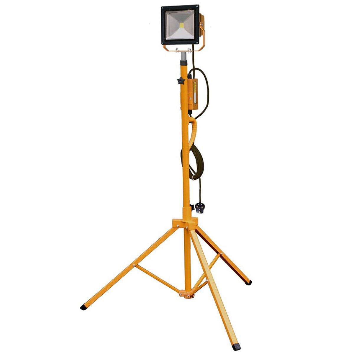 Spectre 230V HD 30W LED Floodlight with 5m Cable, 2 x 13A Outlet and 13A Plug SP-17185