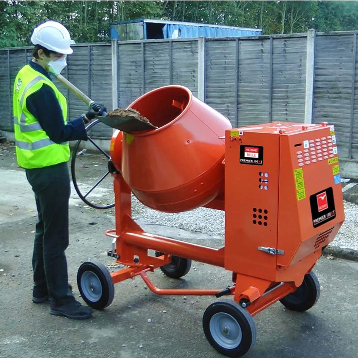 Belle PM08 Premier 100XT Electric Site Mixer 110V/50Hz Robust Mixer for Heavy-Duty Use