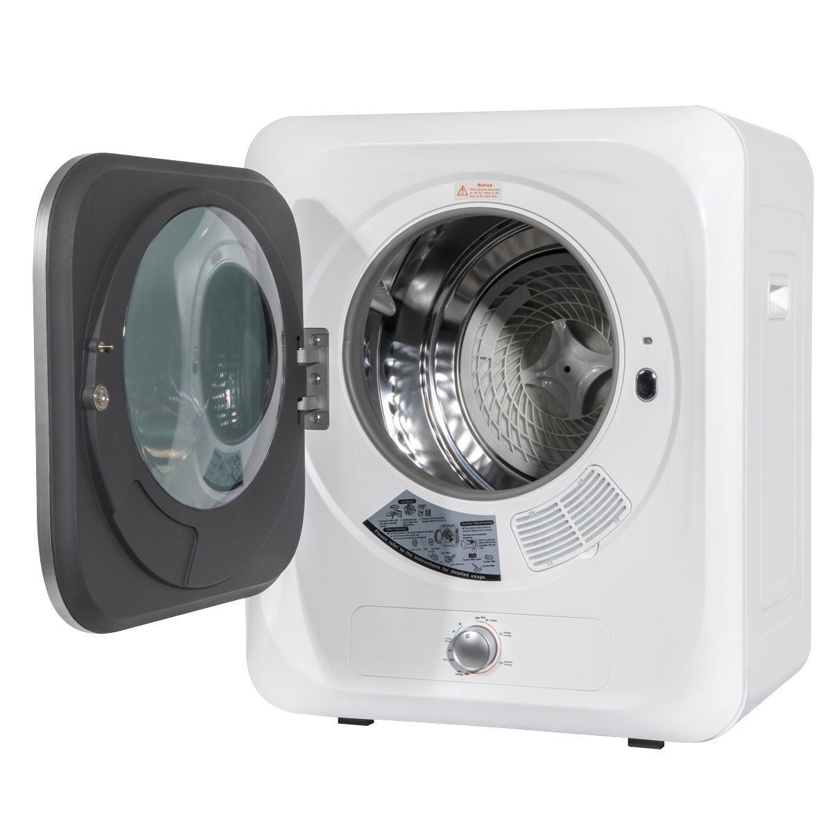 Sealey DH192 Baridi Tabletop Mini Tumble Dryer with Analogue Controls 2.5kg Capacity White 240V